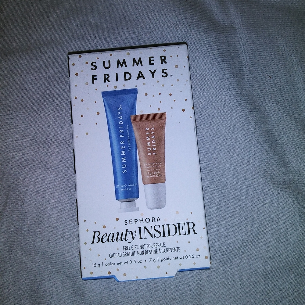 Summer Fridays skin mask and lip balm